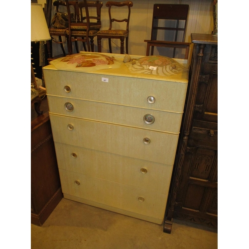 667 - Vintage Chest of 5 Drawers, 85cm