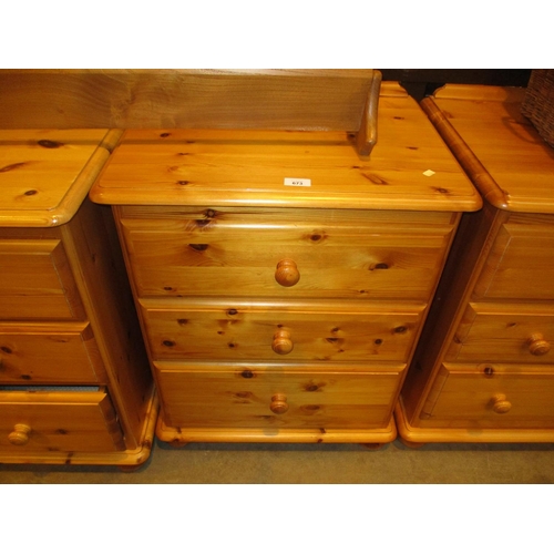 673 - Modern Pine Chest of 3 Drawers