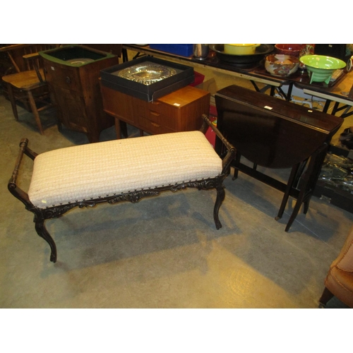 682 - Duet Piano Stool and Mahogany Sutherland Table