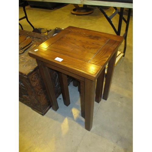 689 - Oak Nest of 2 Tables