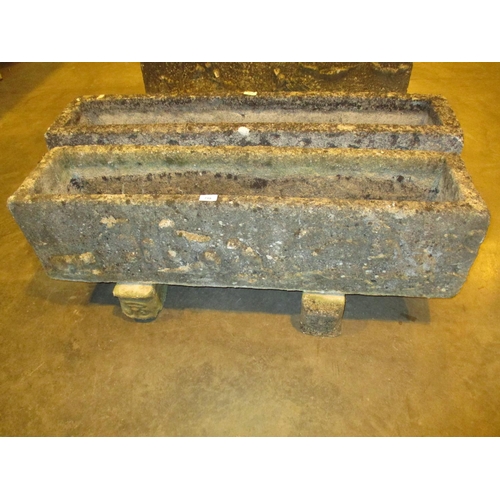 719 - Cast Stone Plant Trough, 106x25cm