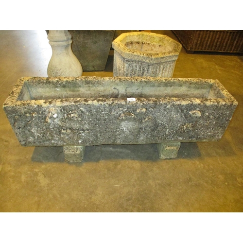 720 - Cast Stone Plant Trough, 109x24cm