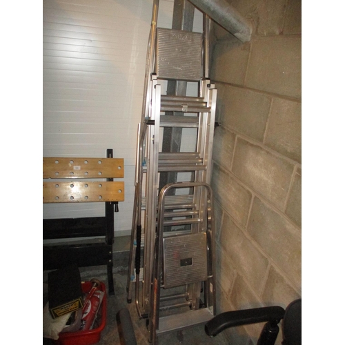 783A - Two Aluminium Step Ladders and a Loft Ladder