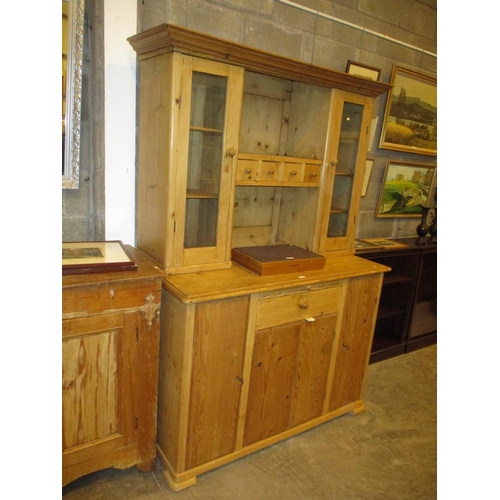 797 - Stripped Pine Kitchen Dresser, 130cm