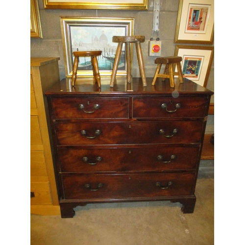 805 - George III Mahogany Chest of 5 Drawers, 110cm