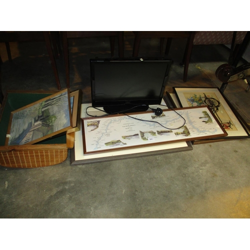 601 - Portable TV, Various Pictures etc