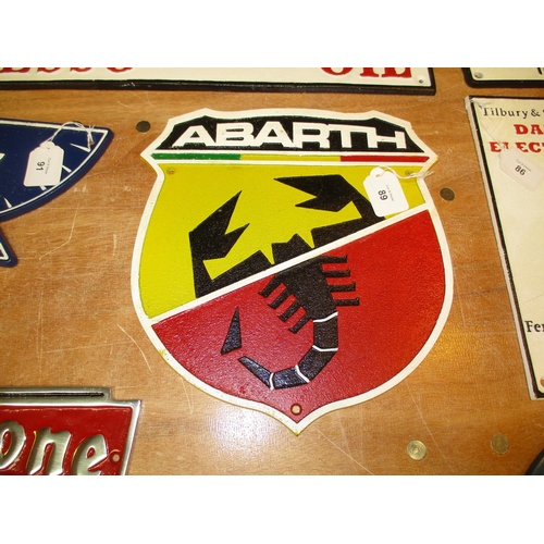 89 - Fiat Abarth Plaque