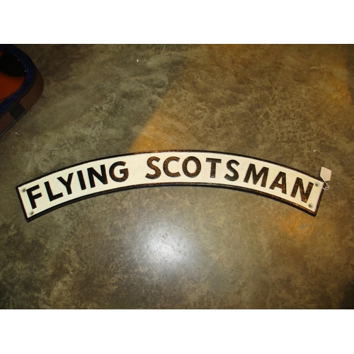 90 - Black and White Flying Scotsman Sign