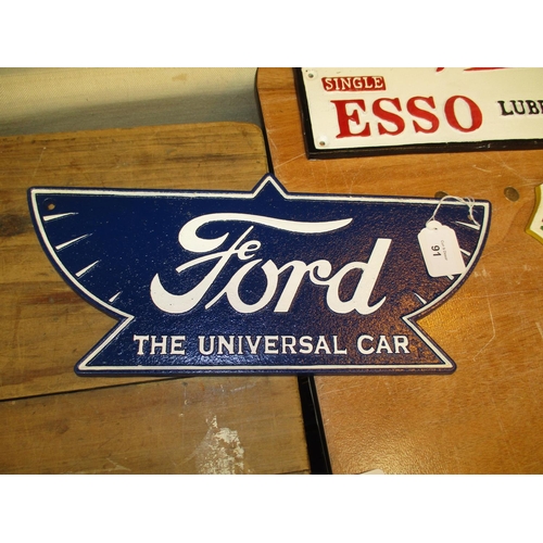 91 - Cast Ford Plaque