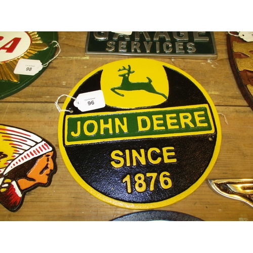 96 - John Deere Wall Plaque