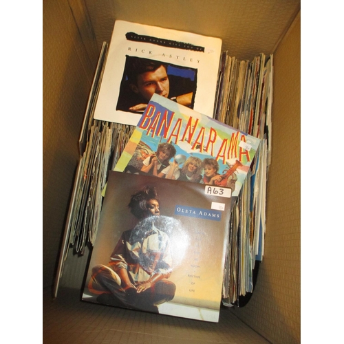 165 - Box of 45s including Rick Astley, Bananarama, Oleta Adams