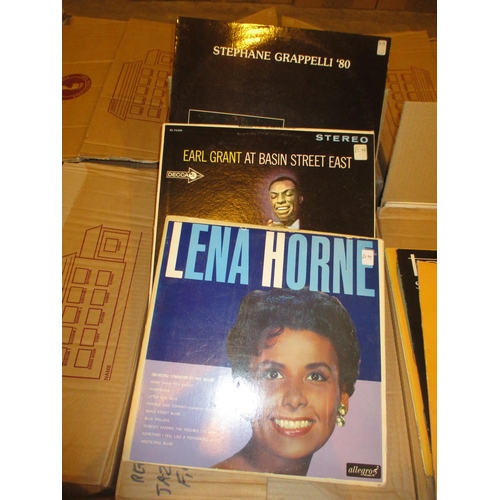 169 - Box of Jazz Records including Lena Horne, Earl Grant, Stephane Grappelli