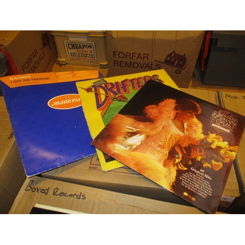 70 - Box of Records including Black Box, The Drifters, Shirley Bassey