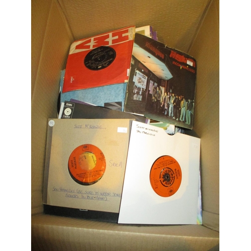 92 - Box of 45s including Manfred Man, Marillion, Scott McKenzie