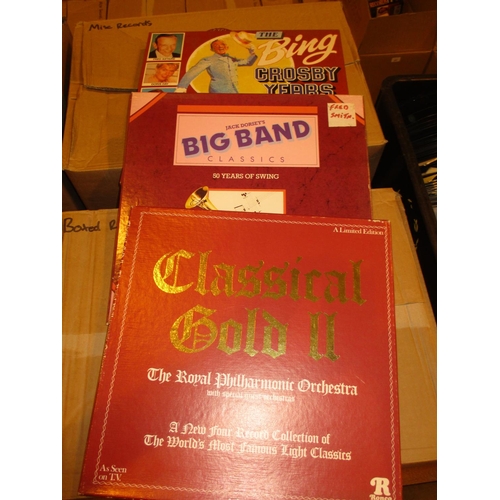 302 - Box of Records including Bing Crosby, Big Band, Classical