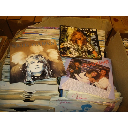 304 - Box of 45s including Skin Games, Carley Simon, Shalamar