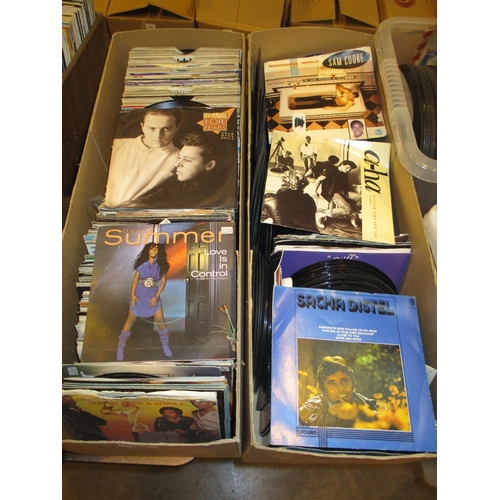 309 - Two Boxes of 45s including Tears For Fears, Donna Summer, A-ha