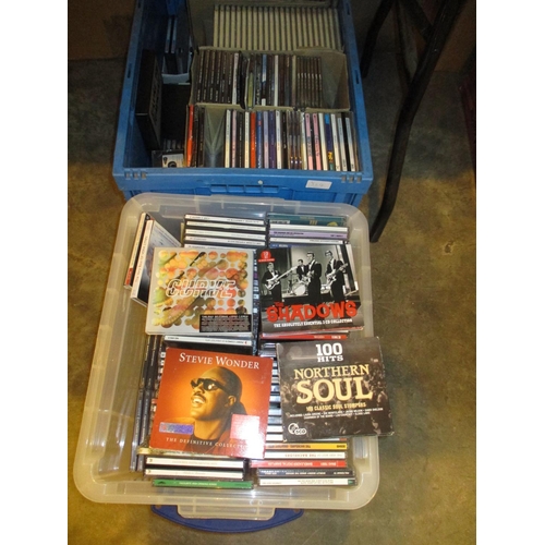 324 - Two Boxes of CDs including Stevie Wonder, The Shadows, Compliations