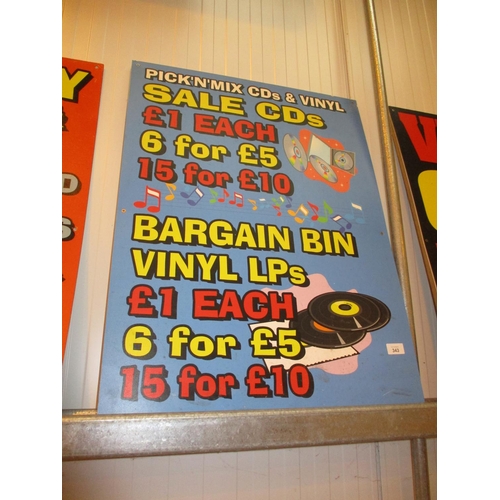 343 - Pick 'N' Mix CDs & Vinyl Poster