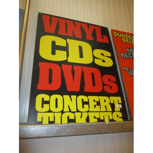 344 - Vinyl CDs DVDs Concert Tickets Poster