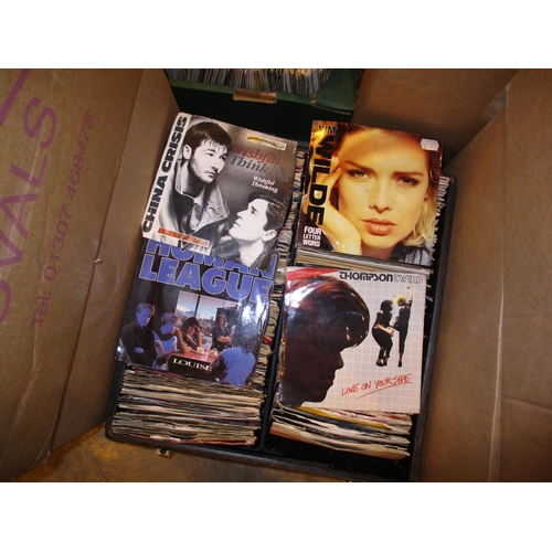 368 - Box of 45s including China Crisis, Human League, Thompson Twins