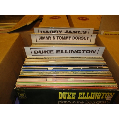 391 - Box of Records including Duke Ellington, Jimmy & Tommy Dorsey, Harry James