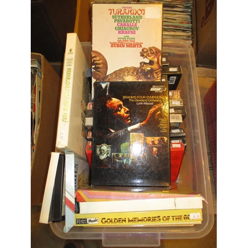 438 - Two Boxes of Cassettes including Classical, 8 Track Cassettes