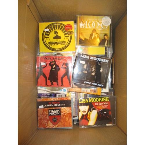 447 - Two Boxes of CDs including Lisa Moorish, Seal, Wyclef Jean