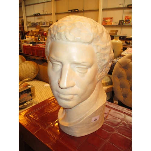 495 - Classical Style Plaster Bust, 40cm