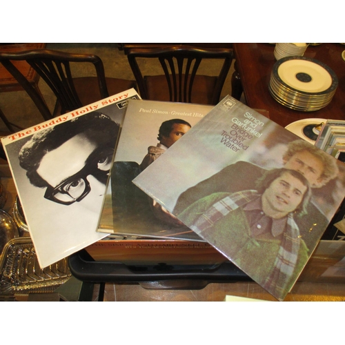 505 - Box of LPs including Simon & Garfunkel, Status Quo, Hazel O' Connor etc