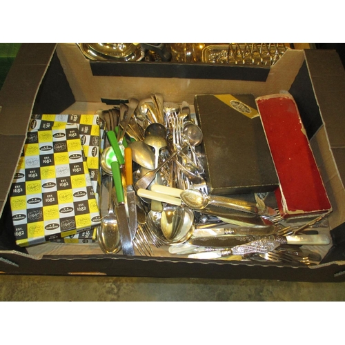 508 - Box of Silver Plated Cutlery etc