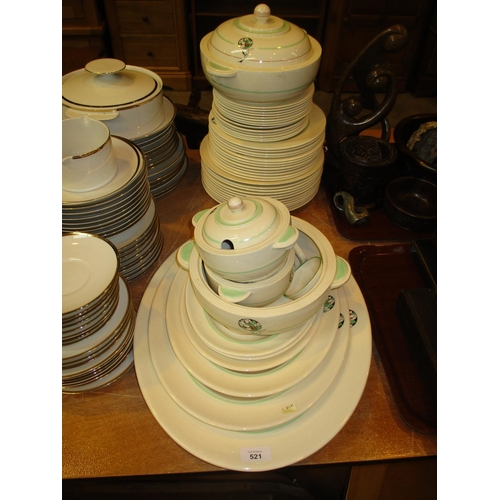 521 - Royal Doulton Exotic D5935 Dinner Service, 49 pieces