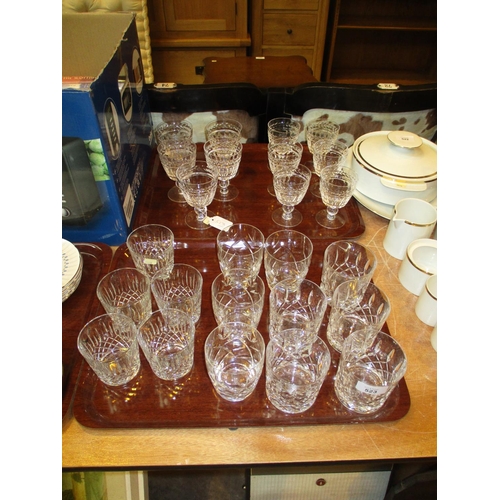 523 - Sets of 6 and 5 Crystal Goblets and a 3 Sets of of 5 Crystal Tumblers