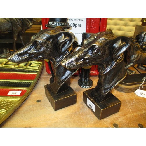 540 - Pair of Greyhound Heads