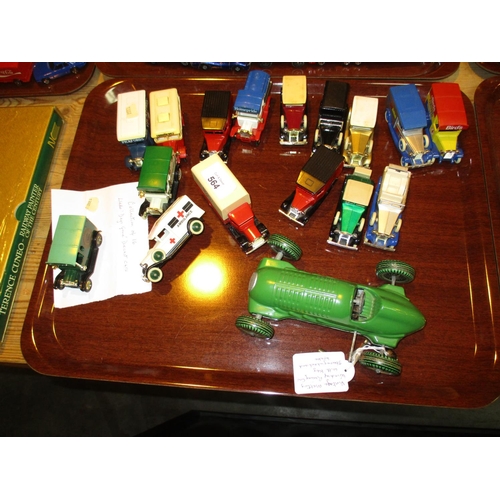 564 - Lledo, Days Gone and Other Vehicles and a Vintage Mettoy Clockwork Racing Car