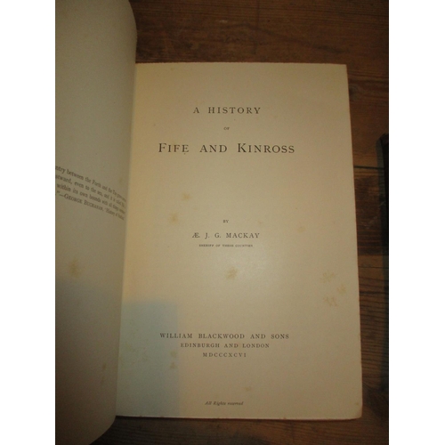 574 - Book - A History of Fife & Kinross by AJG Mackay 1896, 1st Edition, Folding Maps, Uncut Pages