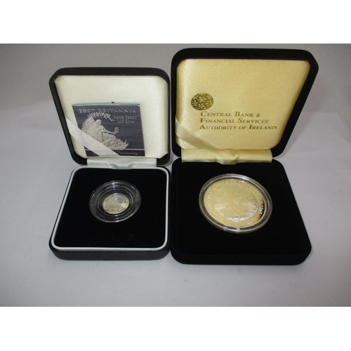 787 - 2007 Britannia Silver Proof 20p Coin and a Silver Proof Ten Euro Coin 2005