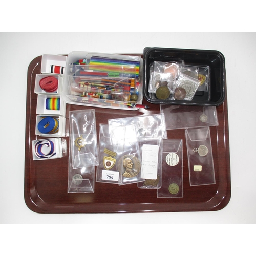 796 - Collection of Badges, Coins, Medal Ribbons etc