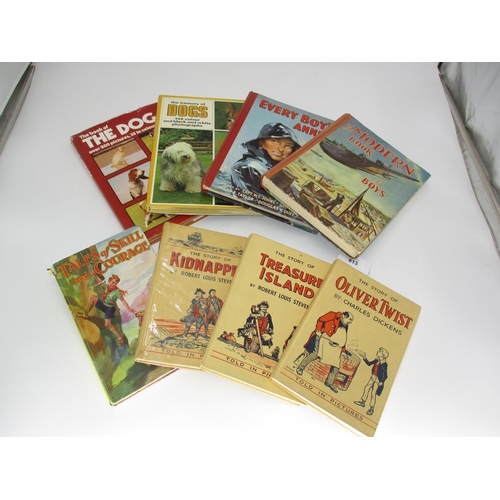 813 - Three Dudley D Watkins Illustrated Books and 5 Annuals