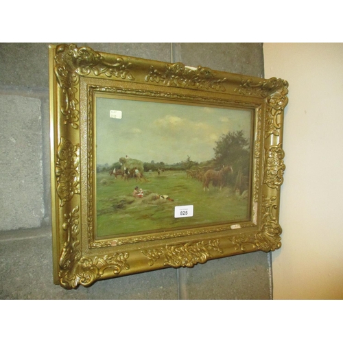 Charles Martin Hardie, RSA, Scottish 1858-1916, Oil Painting, Harvest Time, 22x31cm