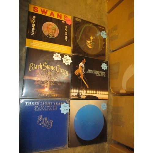 137 - Box of Valuable LPs and Cassettes including ELO, Status Quo, Bruce Springsteen, Swans, Kiss, Black S... 