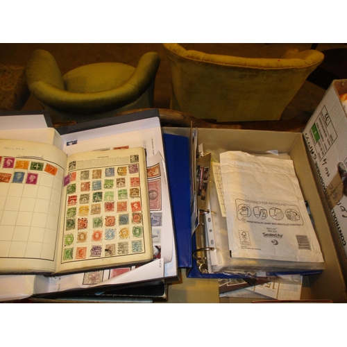 162 - Box with Stamps, Flag etc