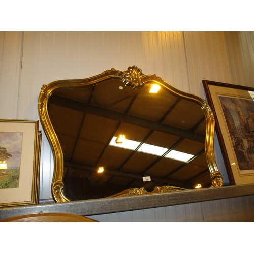 220 - Shaped Gilt Frame Wall Mirror, 75x100cm