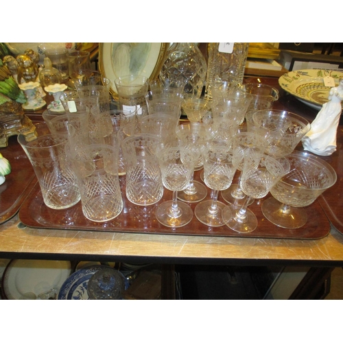4 - Edwardian Etched Glasswares