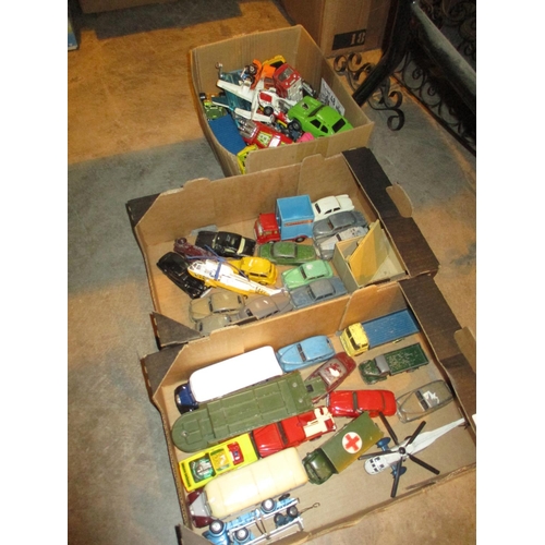 91 - Three Boxes of Dinky and Other Play Worn Vehicles