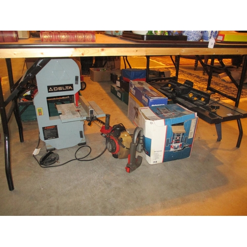 94 - Danarm Hedge Trimmer, Delta Band Saw, Bosch Router and Power Craft Router Table