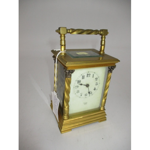 267 - Vokes Paris Brass Case Carriage Clock