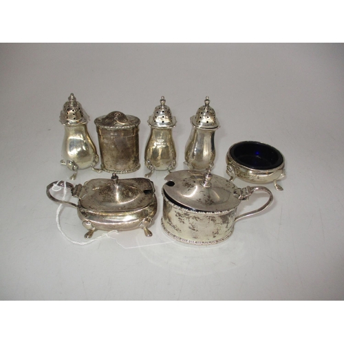 282 - WITHDRAWN FROM SALE Collection of 7 Silver Condiments, 224g