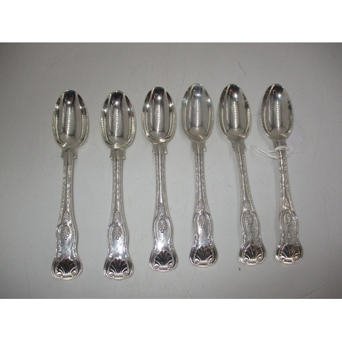 288 - WITHDRAWN FROM SALE Set of 6 Silver Shell and Scroll Teaspoons, Birmingham 1895, Maker E & Co Ld, 28... 