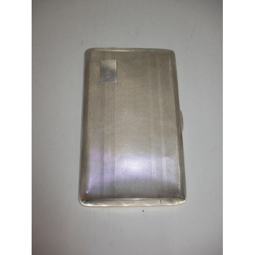 293 - WITHDRAWN FROM SALE Silver Engine Turned Cigarette Case, Birmingham 1940, Maker WTT & Co, 216g